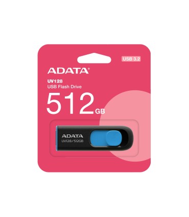 ADATA MEMORY DRIVE FLASH USB3 512GB/BLK/BLUE AUV128-512G-RBE 