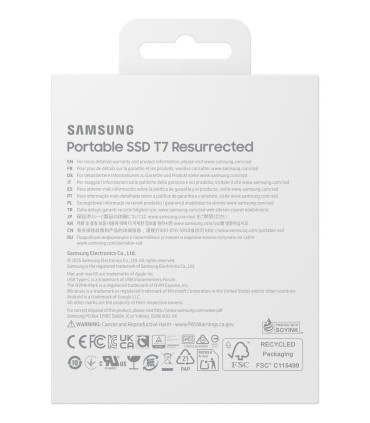 SAMSUNG External SSD  Read speed 1050 MB/s Write speed 1000 MB/s 2000 GB MU-PD2T0G/WW