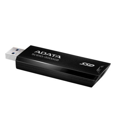 ADATA External SSD  SC610 2TB USB 3.2 Write speed 500 MBytes/sec Read speed 550 MBytes/sec SC610-2000G-CBK/RD