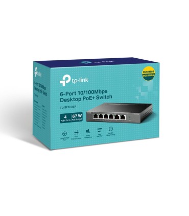 TP-LINK Switch  TL-SF1006P Desktop/pedestal 6x10Base-T / 100Base-TX PoE+ ports 4 TL-SF1006P