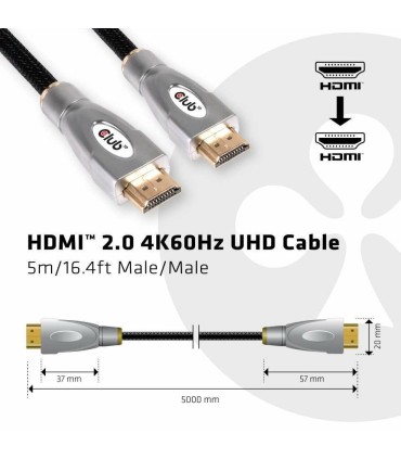 CLUB3D CABLE HDMI TO HDMI 5M/M/M CAC-2312 