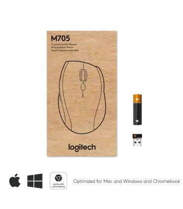 LOGITECH MOUSE USB LASER WRL M705/BLACK 910-001949 