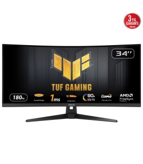 ASUS LCD Monitor  TUF Gaming VG34VQ3B 34" Gaming/Curved Panel VA 3440x1440 16:9 180Hz 1 ms Speakers 90LM0AA0-B01170