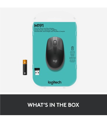 LOGITECH MOUSE USB OPTICAL WRL M190/GREY 910-005906 