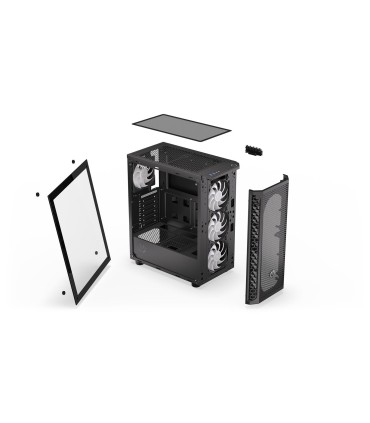 ENDORFY Case  Signum 300 ARGB MidiTower Case product features Transparent panel Not included ATX MicroATX MiniITX Colour Black E