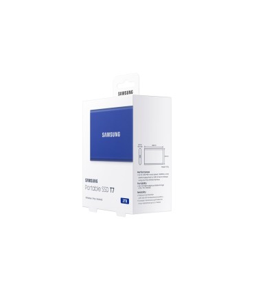 SAMSUNG External SSD  T7 2TB USB 3.2 Write speed 1000 MBytes/sec Read speed 1050 MBytes/sec MU-PC2T0H/WW
