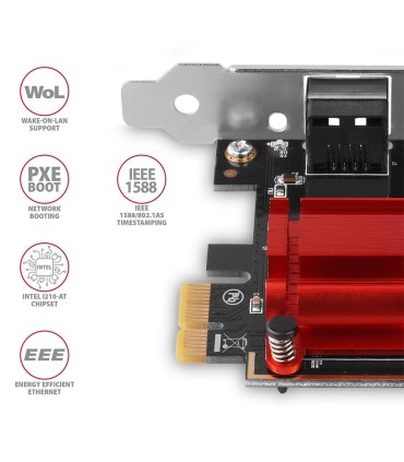 AXAGON NET CARD PCIE 1GBE 1PORT/SP&LP PCEE-GIX 