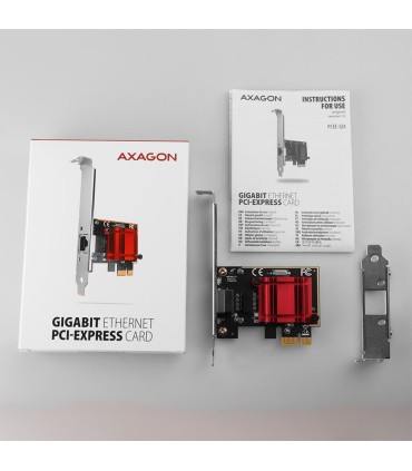 AXAGON NET CARD PCIE 1GBE 1PORT/SP&LP PCEE-GIX 