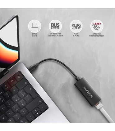 AXAGON NET ADAPTER USB-C 1GB/ADE-ARC 