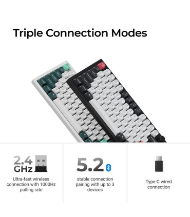 KEYCHRON KEYBOARD WRL Q6 HE RGB/SHELL WHITE Q6H-P1 