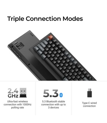 KEYCHRON KEYBOARD WRL V6 ULTRA/BLACK V6U-D3 