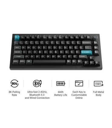 KEYCHRON KEYBOARD WRL Q1 ULTRA/BLACK Q1U-M4 
