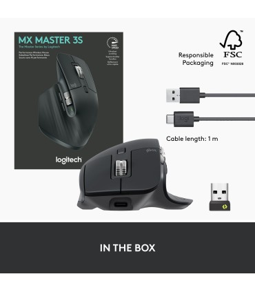 LOGITECH MOUSE BLUETH OPTICAL MASTER 3S/BLACK 910-006559 