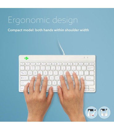 R-GO TOOLS KEYBOARD COMPACT BREAK ENG/WHITE RGOCOUSWDWH 