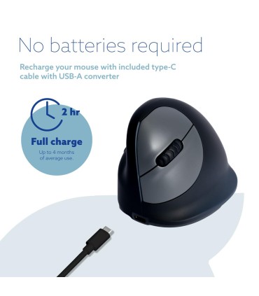 R-GO TOOLS MOUSE USB OPTICAL WRL/LEFT BLACK RGOHEWLL 