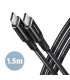 AXAGON CABLE USB-C TO USB-C 1.5M 60W/HQ BLACK BUCM-CM15AB 