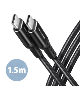 AXAGON CABLE USB-C TO USB-C 1.5M 60W/HQ BLACK BUCM-CM15AB 