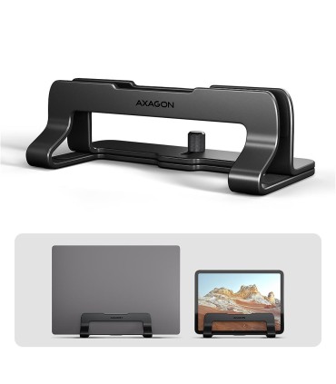 AXAGON NB ACC STAND 10"-17.3"/VERT. ALUMINUM STND-VB 