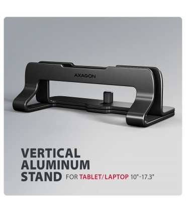 AXAGON NB ACC STAND 10"-17.3"/VERT. ALUMINUM STND-VB 