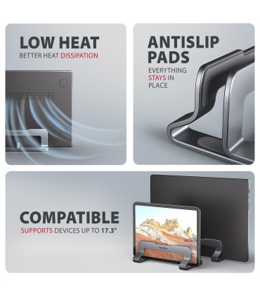 AXAGON NB ACC STAND 10"-17.3"/VERT. ALUMINUM STND-VG 