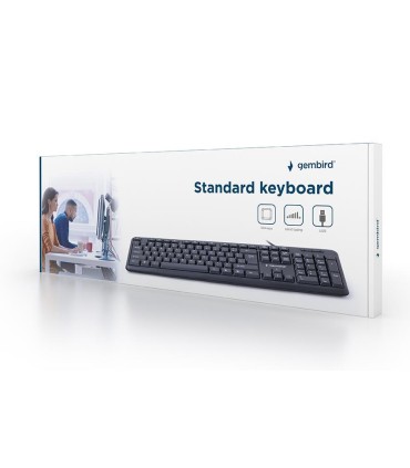 GEMBIRD KEYBOARD STANDART USB RUS/BLACK KB-U-103-RU 