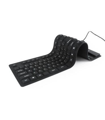 GEMBIRD KEYBOARD FLEXIBLE USB ENG/BLACK KB-109F-B 