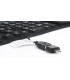 GEMBIRD KEYBOARD FLEXIBLE USB ENG/BLACK KB-109F-B 