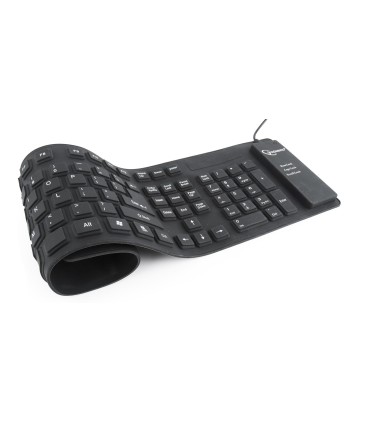 GEMBIRD KEYBOARD FLEXIBLE USB ENG/BLACK KB-109F-B 