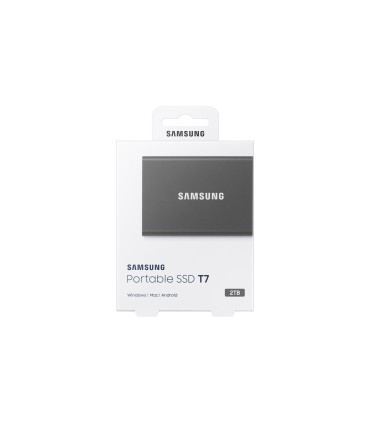 SAMSUNG External SSD  T7 2TB USB 3.2 Write speed 1000 MBytes/sec Read speed 1050 MBytes/sec MU-PC2T0T/WW