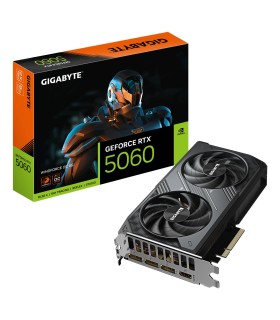 GIGABYTE Graphics Card  NVIDIA GeForce RTX 5060 8 GB GDDR7 128 bit PCIE 5.0 16x GPU 2512 MHz GV-N5060WF2OC-8GD