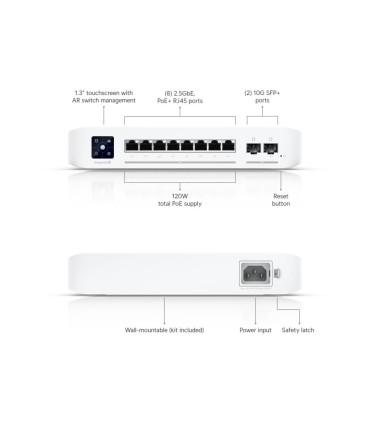 UBIQUITI Switch  Switch Enterprise 8 PoE Type L3 8x2.5GbE 2xSFP+ PoE ports 8 120 Watts USW-ENTERPRISE-8-POE