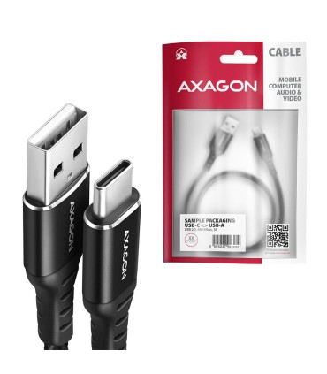 AXAGON CABLE USB-C TO USB2.0 2M/BLACK BUCM-AM20AB 
