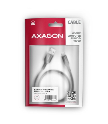 AXAGON CABLE USB-C TO USB2.0 2M/BLACK BUCM-AM20AB 