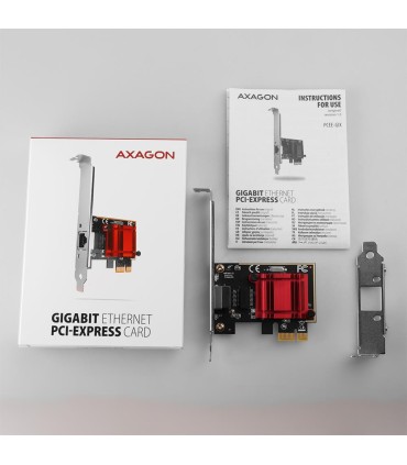 AXAGON NET CARD PCIE 1GBE 1PORT/SP&LP PCEE-GIX 
