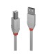 LINDY CABLE USB2 A-B 2M/ANTHRA GREY36683 