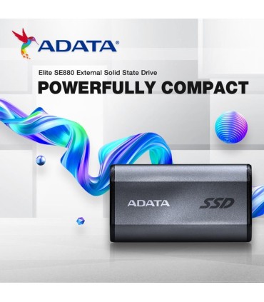 ADATA External SSD  SE880 4TB USB-C Write speed 2000 MBytes/sec Read speed 2000 MBytes/sec AELI-SE880-4TCGY