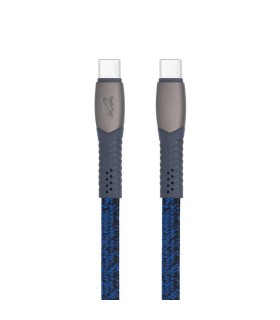 RIVACASE CABLE USB-C TO USB-C 1.2M/BLUE PS6105 BL12 