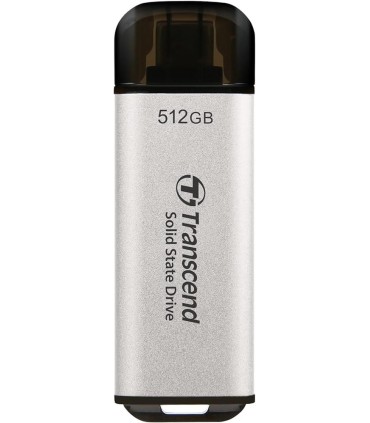 TRANSCEND External SSD  ESD300 512GB USB-C Write speed 950 MBytes/sec Read speed 1500 MBytes/sec TS512GESD300S