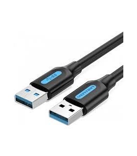 VENTION CABLE USB3.0 MALE TO MALE/0.5M BLACK CONBD 