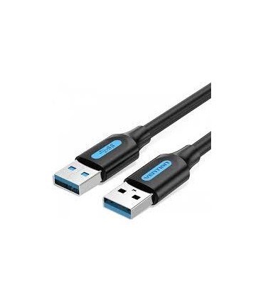VENTION CABLE USB3.0 MALE TO MALE/0.5M BLACK CONBD 