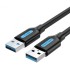 VENTION CABLE USB3.0 MALE TO MALE/1.5M BLACK CONBG 