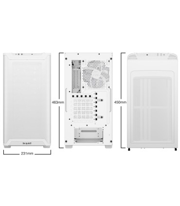 BE QUIET Case  PURE BASE 501 LX MidiTower Case product features Transparent panel Not included ATX MicroATX MiniITX Colour White