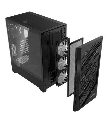 ADATA Case  STARKER AIR BTF MidiTower ATX EATX MicroATX MiniITX Colour Black STARKERAIRBTFMTA-BKCWW