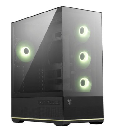 MSI Case  MAG PANO 110R PZ MidiTower Case product features Transparent panel Not included Colour Black MAGPANO110RPZ