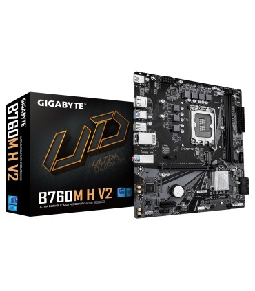 GIGABYTE Mainboard  Intel B760 Express LGA1700 Micro-ATX Memory DDR5 Memory slots 2 B760MHV21.0