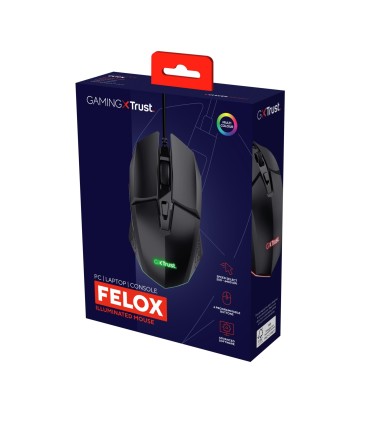TRUST MOUSE USB OPTICAL GAMING BLACK/GXT 109 FELOX 25036 