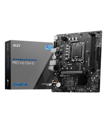 MSI Mainboard  Intel H610 LGA1700 Micro-ATX Memory DDR5 Memory slots 2 1xPCI-Express 1x 1xPCI-Express 16x 1xM.2 1x15pin D-sub 1x