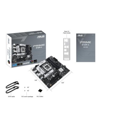 ASUS Mainboard  Intel B760 Express LGA1700 Micro-ATX Memory DDR5 Memory slots 4 2xPCI-Express 4.0 16x 2xM.2 1xHDMI 2xDisplayPort