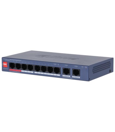 DAHUA Switch  DH-CS4010-8ET2GT-110 Switch layer L2 8xRJ-45 ports RJ-45 Ports Type Fast Ethernet (10/100) 2xGigabit Ethernet (cop