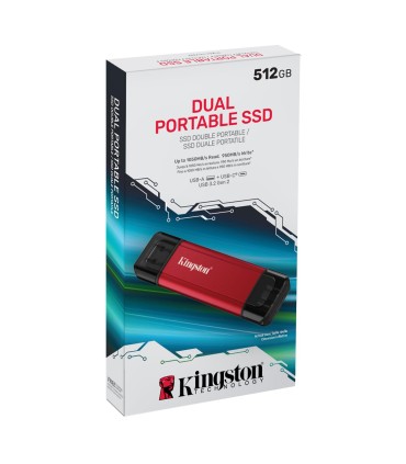 KINGSTON External SSD  512GB 3D NAND Write speed 950 MBytes/sec Read speed 1050 MBytes/sec SPSD/512GB